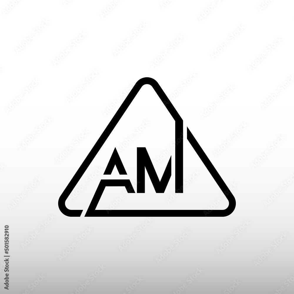 AM triangle Creative Modern Business Typography Vector Template. AM Letter Logo Design Vector. AM triangle Creative Modern Business Typography Vector Template. AM Letter Logo Design Vector.
