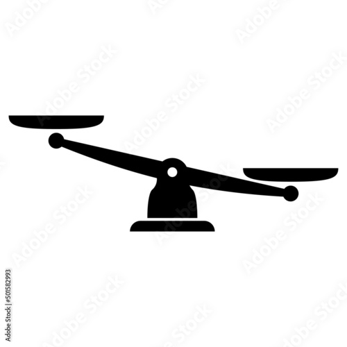 Scales icon. Libra, isolated on white background.