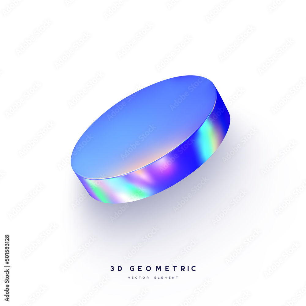 3d render realistic primitive. Glossy holographic geometric shape isolated on white background. Iridescent trendy design, thin film effect. Vector. 3d render realistic primitive. Glossy holographic geometric shape isolated on white background. Iridescent trendy design, thin film effect. Vector.