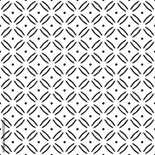 Wallpaper Mural 
Vector monochrome pattern, Abstract texture for fabric print, card, table cloth, furniture, banner, cover, invitation, decoration, wrapping.seamless repeating pattern.Black and 
white color. Torontodigital.ca