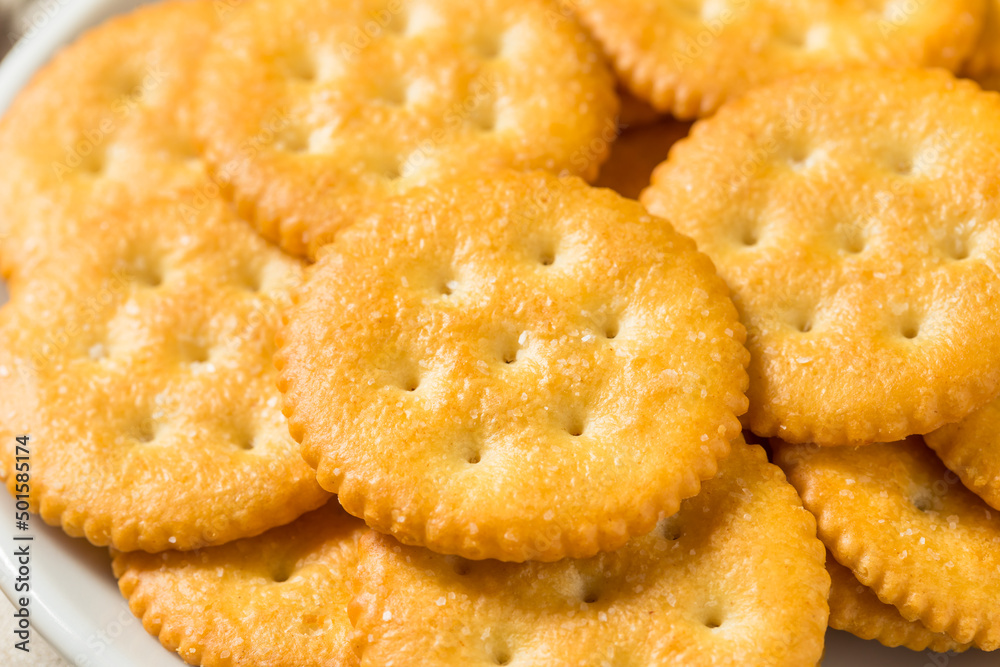 Salty Crispy Round Crackers