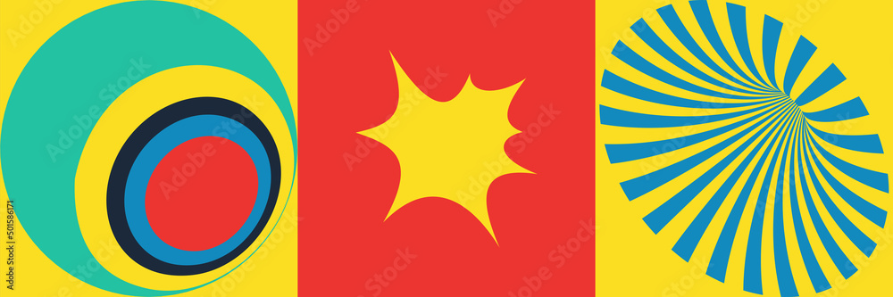 Obraz premium Universal trendy geometric shapes set