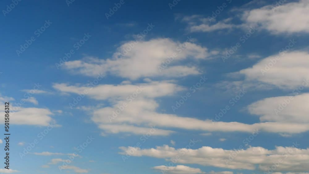 White clouds in the blue sky, time lapse White clouds in the blue sky, time lapse