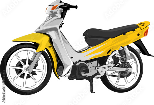 motor scooter isolated on white