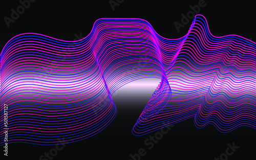 Wave lines with blend effect on fluid gradient, abstract background colorful liquid poster. Vector Illustration For Wallpaper, Banner, Background, Card, Book Illustration, landing page