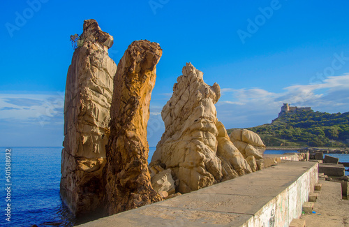 Rocks on the seashore of Tabarca, Tunisia