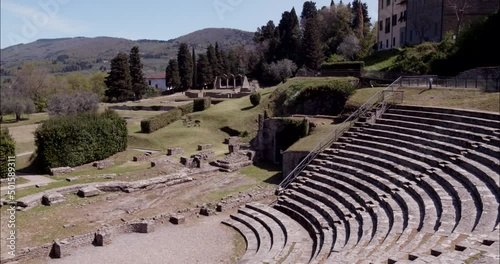 Amphitheater Roman Ruins of Fiestole in Italy