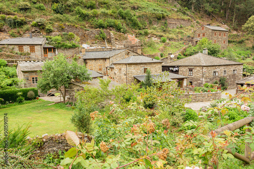 Beautiful village of As Veigas, located in Taramundi, Asturias, of tourist interest for its charm.