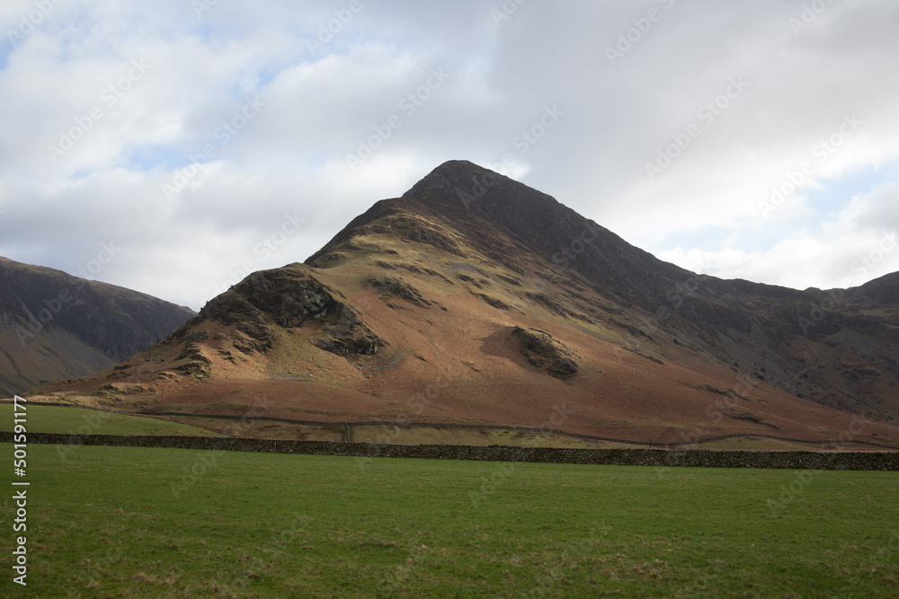 Views of Buttermere Valley in The Lake District in Allerdale, Cumbria in the UK
