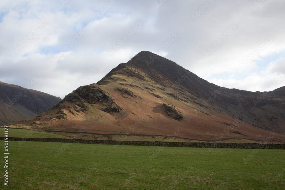 Views of Buttermere Valley in The Lake District in Allerdale, Cumbria in the UK Views of Buttermere Valley in The Lake District in Allerdale, Cumbria in the UK