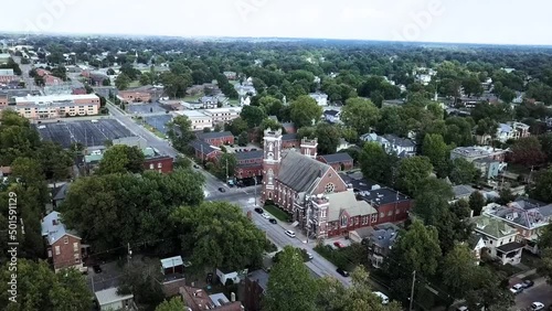 Evansville, Indiana, Aerial Flying, First Presbyterian Church photo