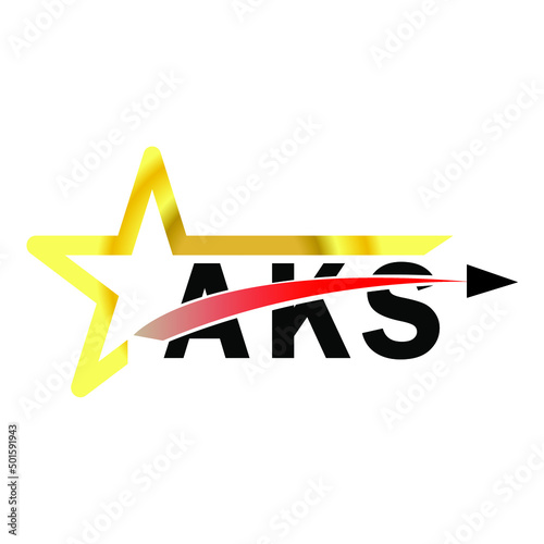 AKS letter logo design. AKS creative  letter logo. simple and modern letter logo. AKS alphabet letter logo for business. Creative corporate identity and lettering. vector modern logo  photo
