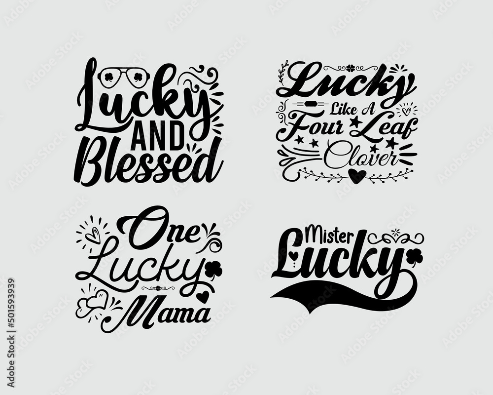 lucky and blessed, Mother Lucky, Lucky mama #svg typography t shirt design.