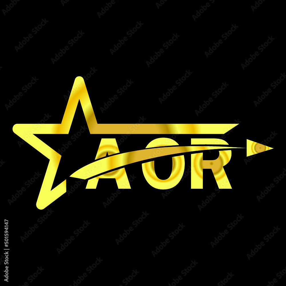 AOR letter logo design. AOR creative letter logo. simple and modern