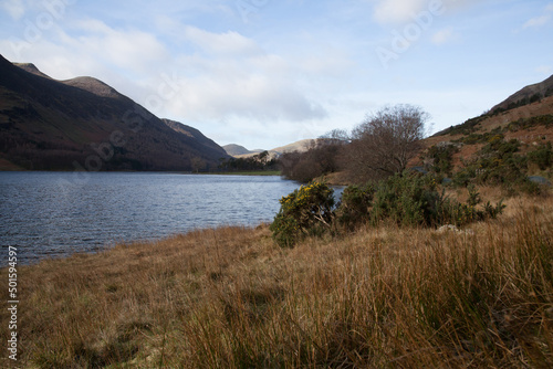 Views of Buttermere Lake in The Lake District in Allerdale  Cumbria in the UK