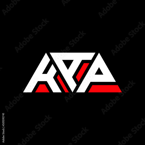KAP triangle letter logo design with triangle shape. KAP triangle logo design monogKAm. KAP triangle vector logo template with red color. KAP triangular logo Simple, Elegant, and Luxurious Logo...