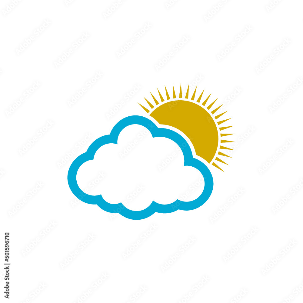 Sun behind cloud icon Sun behind cloud icon
