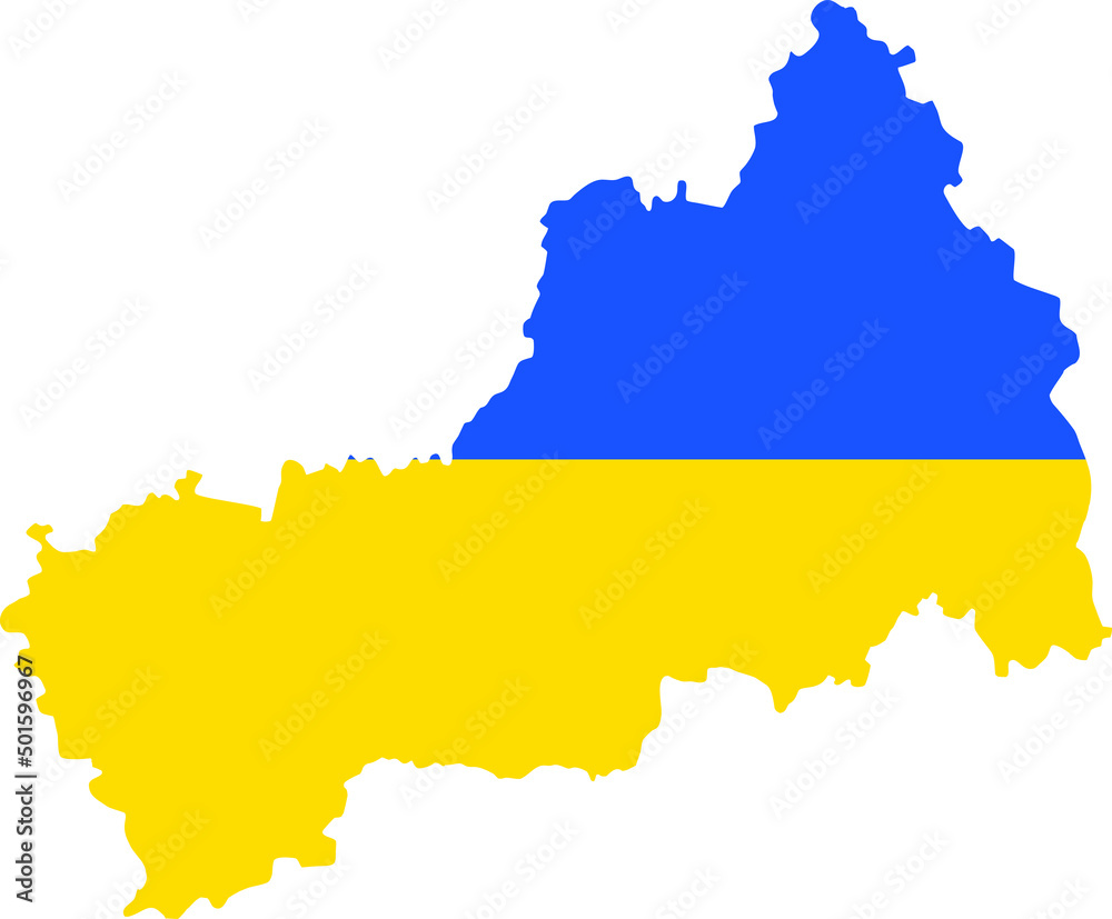 Flat vector map of the Ukrainian administrative area of CHERKASY OBLAST combined with official flag of UKRAINE Flat vector map of the Ukrainian administrative area of CHERKASY OBLAST combined with official flag of UKRAINE