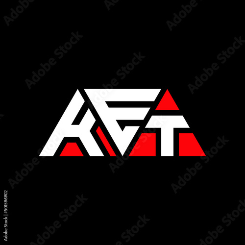 KET triangle letter logo design with triangle shape. KET triangle logo design monogram. KET triangle vector logo template with KEd color. KET triangular logo Simple, Elegant, and Luxurious Logo...
