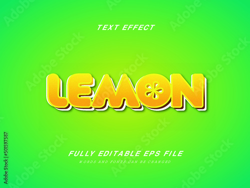 Fototapeta Naklejka Na Ścianę i Meble -  Lemon Text Effect