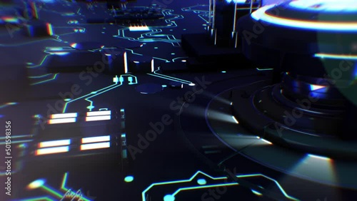 circuit board neon background