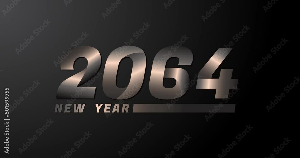 2064 animation Isolated on Black background, 2064 new year design template 2064 animation Isolated on Black background, 2064 new year design template
