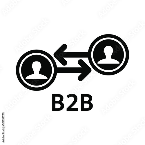 B2b Vector Icon. B2B symbol concept
illustration. 