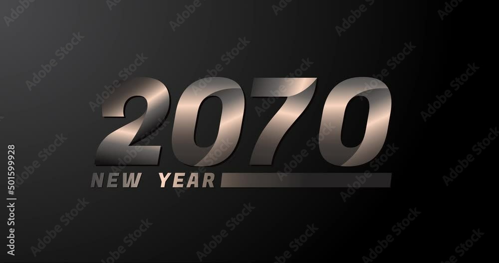 2070 animation Isolated on Black background, 2070 new year design template 2070 animation Isolated on Black background, 2070 new year design template