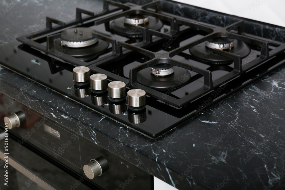 close up of gas stove in the kitchen close up of gas stove in the kitchen
