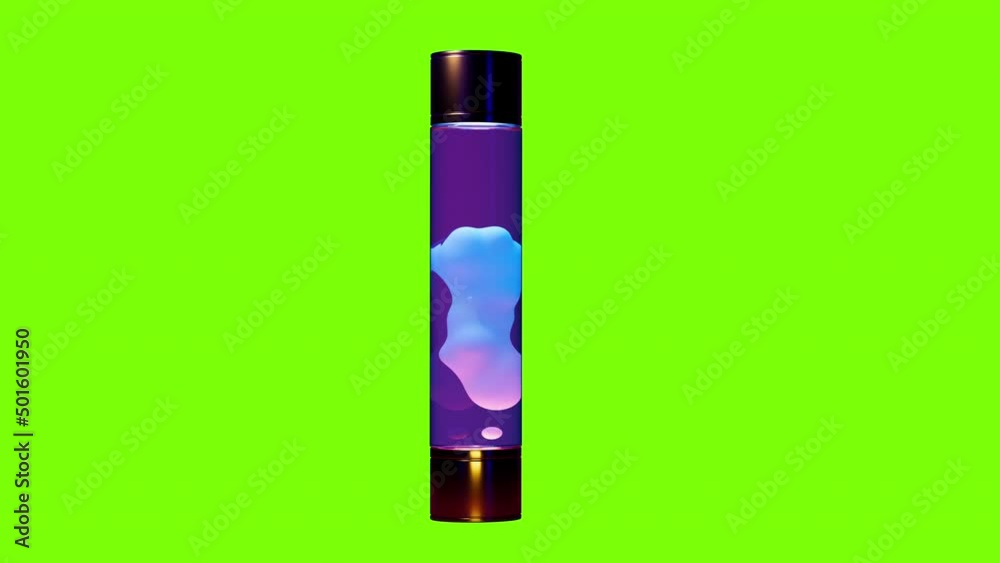 colorful lava lamp on chroma key screen, isolated - loop video