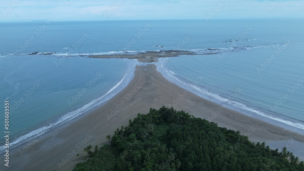 Whale Tail Beach Marina Ballena in Costa Rica Drone