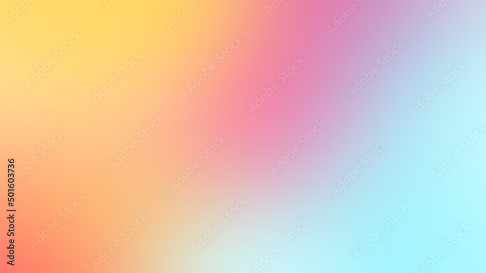 Abstract blurred gradient pastel background in bright colors. Colorful smooth illustration - obrazy, fototapety, plakaty 