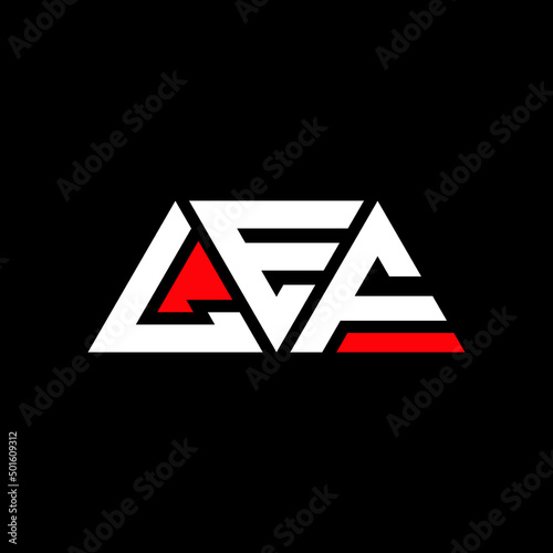 LEF triangle letter logo design with triangle shape. LEF triangle logo design monogram. LEF triangle vector logo template with LEd color. LEF triangular logo Simple, Elegant, and Luxurious Logo...