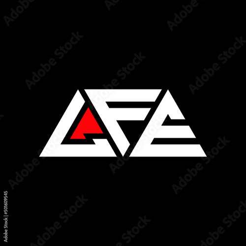 LFE triangle letter logo design with triangle shape. LFE triangle logo design monogram. LFE triangle vector logo template with red color. LFE triangular logo Simple, Elegant, and Luxurious Logo...