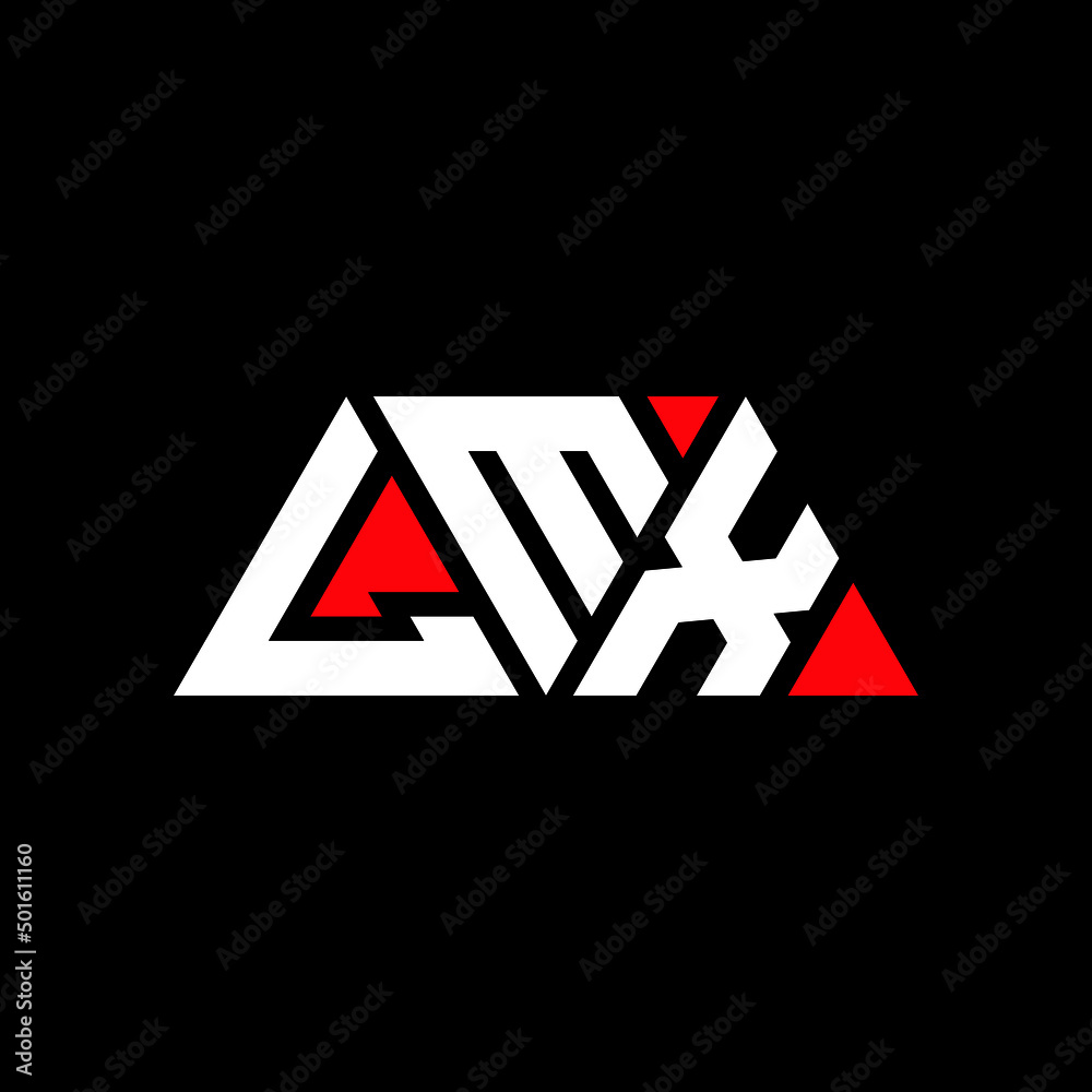 LMX triangle letter logo design with triangle shape. LMX triangle logo ...