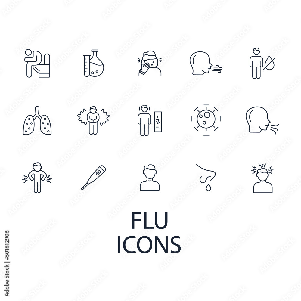 flu icons set . flu pack symbol vector elements for infographic web flu icons set . flu pack symbol vector elements for infographic web