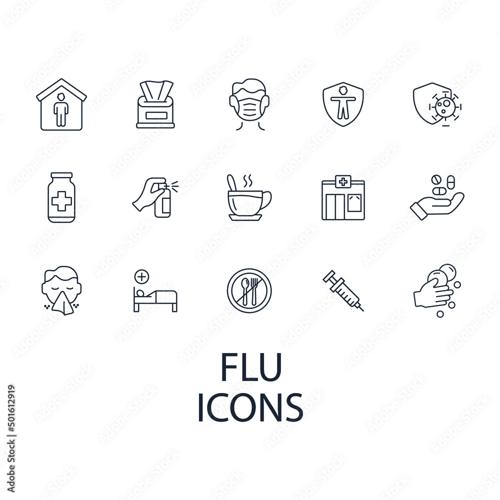 flu icons set . flu pack symbol vector elements for infographic web flu icons set . flu pack symbol vector elements for infographic web