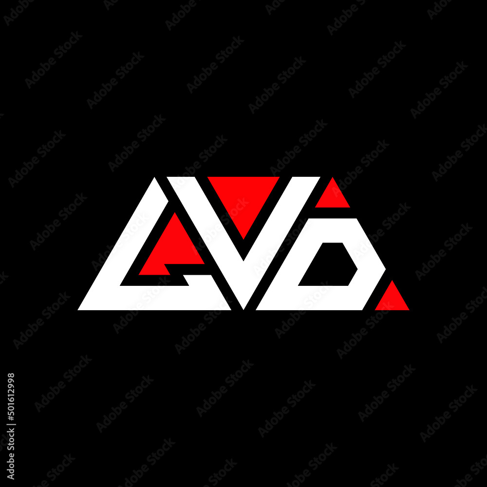 LVD triangle letter logo design with triangle shape. LVD triangle logo design monogram. LVD triangle vector logo template with red color. LVD triangular logo Simple, Elegant, and Luxurious Logo...