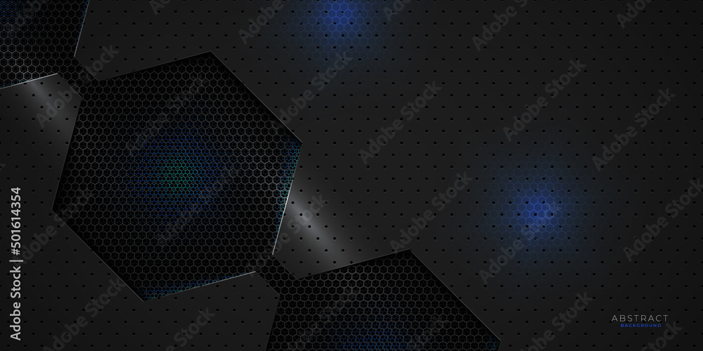 Abstract Metal Background With Hexagonal Pattern Futuristic Technology Abstract Metal Background With Hexagonal Pattern Futuristic Technology