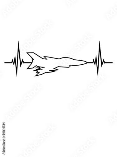 Jagdbomber Kampfflugzeug Herzschlag 