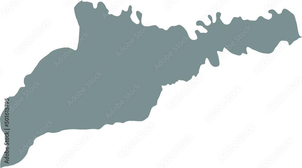 Gray flat blank vector map of the Ukrainian administrative area  of CHERNIVTSI OBLAST, UKRAINE