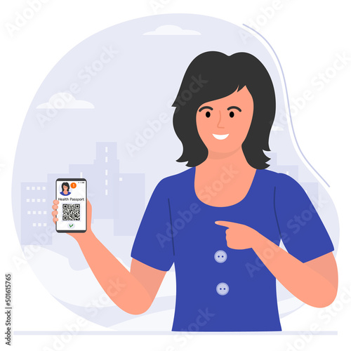 Covid People Health Vaccination proof QR code