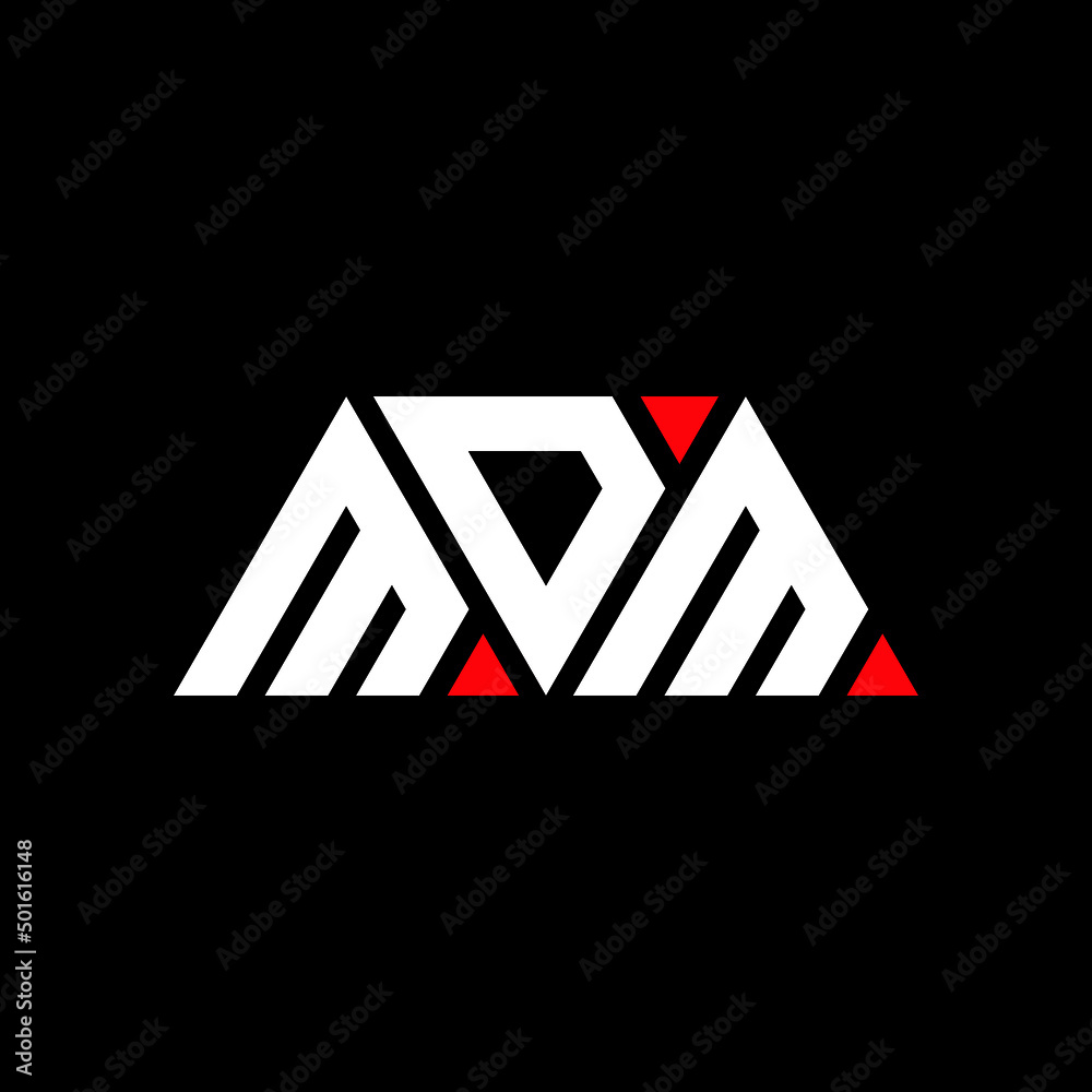 MDM triangle letter logo design with triangle shape. MDM triangle logo ...