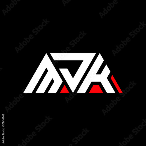 Fototapeta Naklejka Na Ścianę i Meble -  MJL triangle letter logo design with triangle shape. MJL triangle logo design monogram. MJL triangle vector logo template with red color. MJL triangular logo Simple, Elegant, and Luxurious Logo...