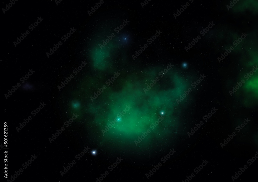 Obraz premium Star field in space and a nebulae