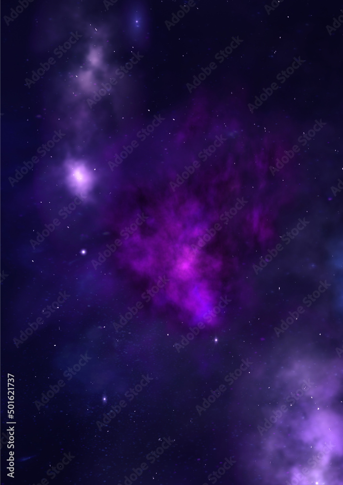 Fototapeta premium Far being shone nebula and star field against space.