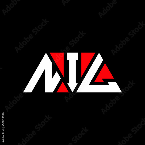 NIL tNIangle letter logo design with tNIangle shape. NIL tNIangle logo design monogram. NIL tNIangle vector logo template with red color. NIL tNIangular logo Simple, Elegant, and LuxuNIous Logo...