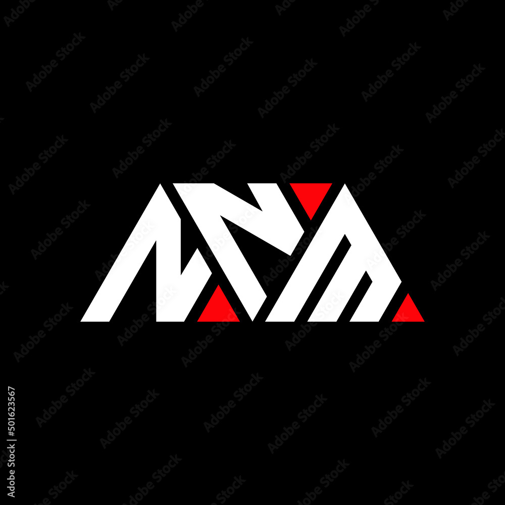 NNM triangle letter logo design with triangle shape. NNM triangle logo ...