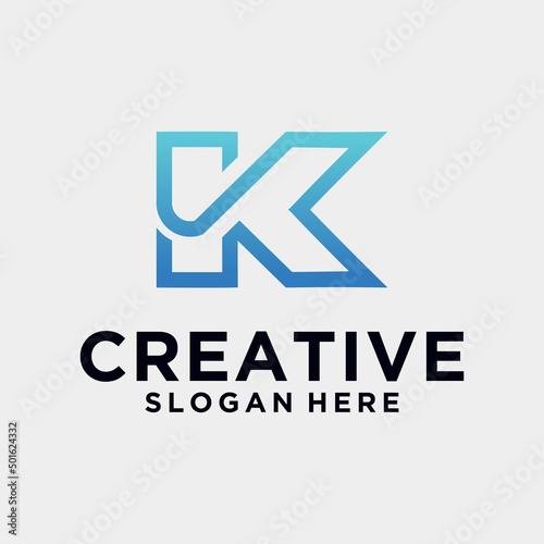 Free Download Letter k logo creative minimalist design template graphic alphabet symbol for business - GFXLoad