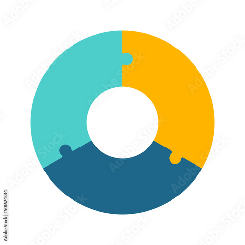 Three step modern infographic diagram